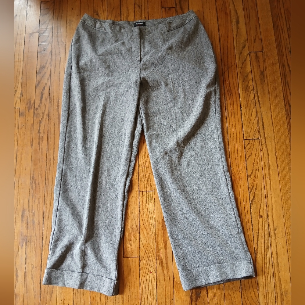 Avenue Stretch - Women's Black/White Cuffed Dress Casual Pants. Size 18 Average